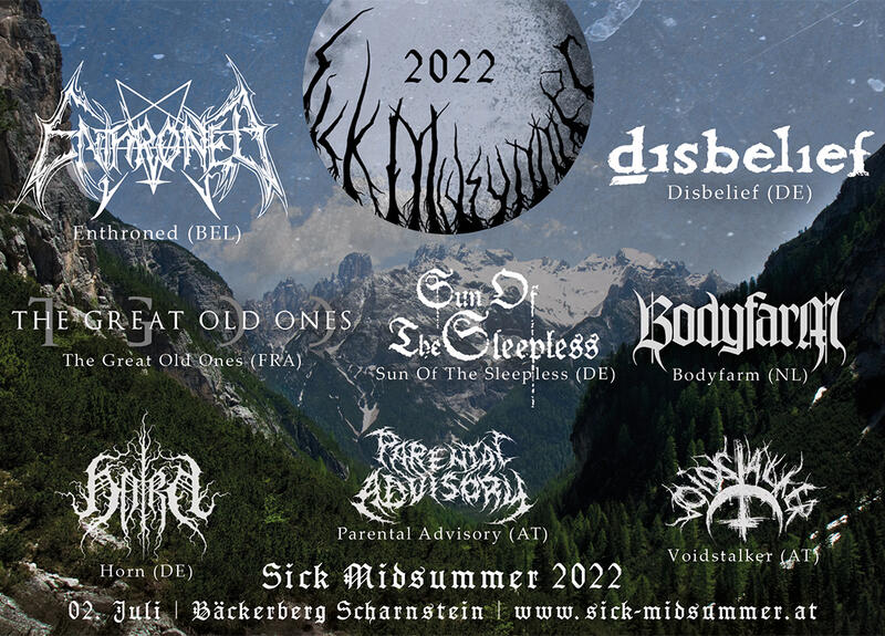 SICK MIDSUMMER 2022 - FULL LINE UP + FLYER
