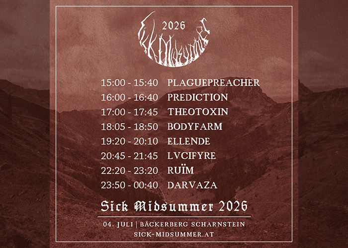 SICK MIDSUMMER 2026 - RUNNING ORDER